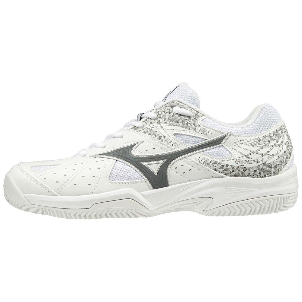 Mizuno Men's Tennis Shoes Break Shot 2 CC White/Black/White - TGUZBNR-18